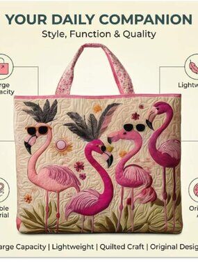 So Cute!!  Pink Flamingo Bag - Never Used